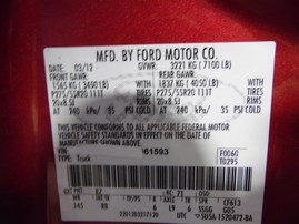 2012 Ford F-150 XLT Burgundy 3.5L AT 2WD #F22066